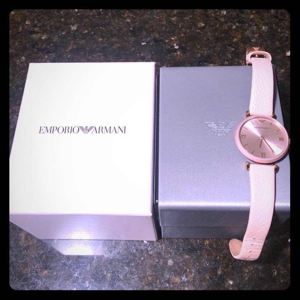 Armani Blush Color Ladies Watch